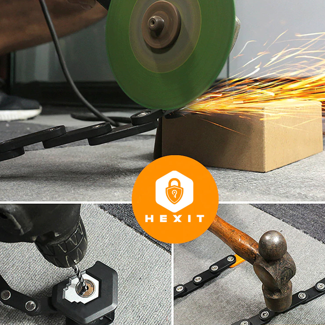 HEXIT™ Faltbares Fahrradschloss | Sicher, Kompakt & Leicht