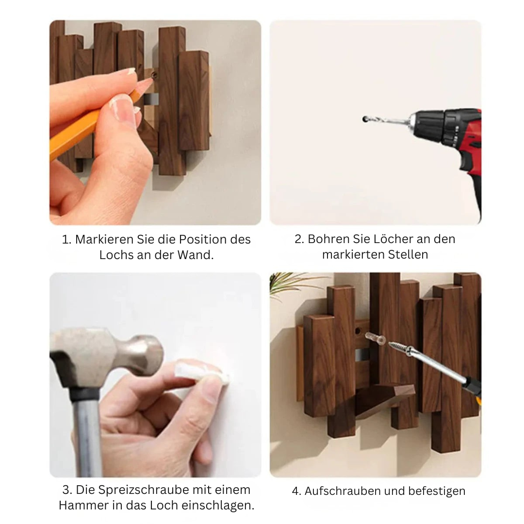 Garderobe im Klavierstil - Nussbaum/Buche - Elegantes Design