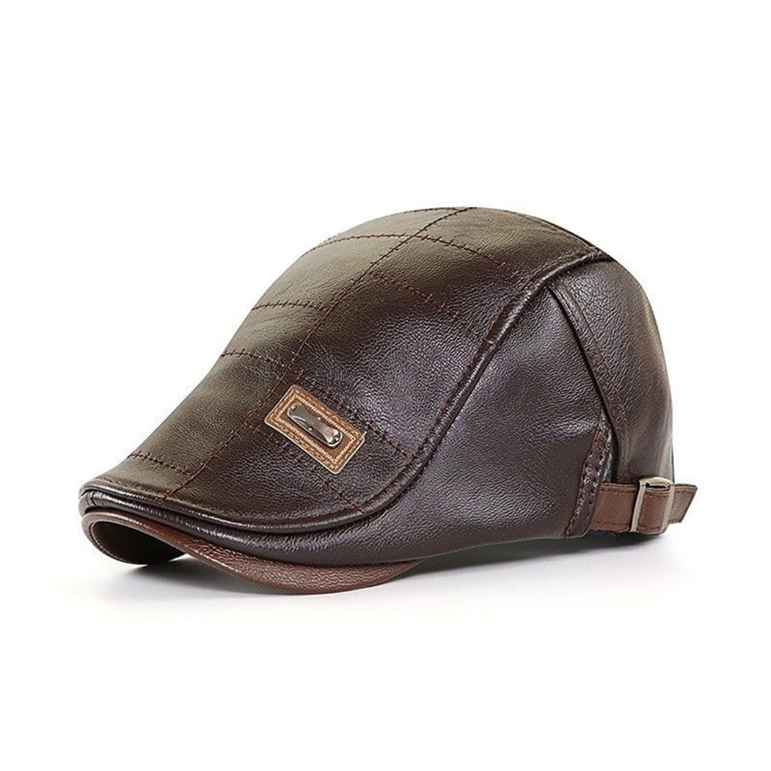 FlatCap™ - Retro Herren Leder Baret Hut (1+1 GRATIS)