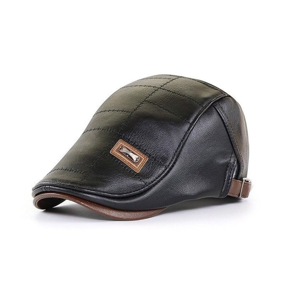 FlatCap™ - Retro Herren Leder Baret Hut (1+1 GRATIS)