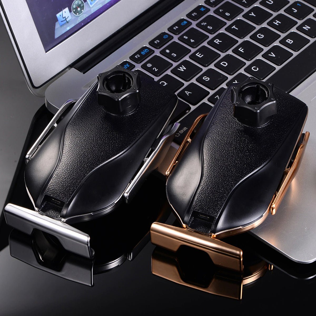 PREMIUM - Automatischer Klemmen-Handyhalter | Drahtloses Ladegerät