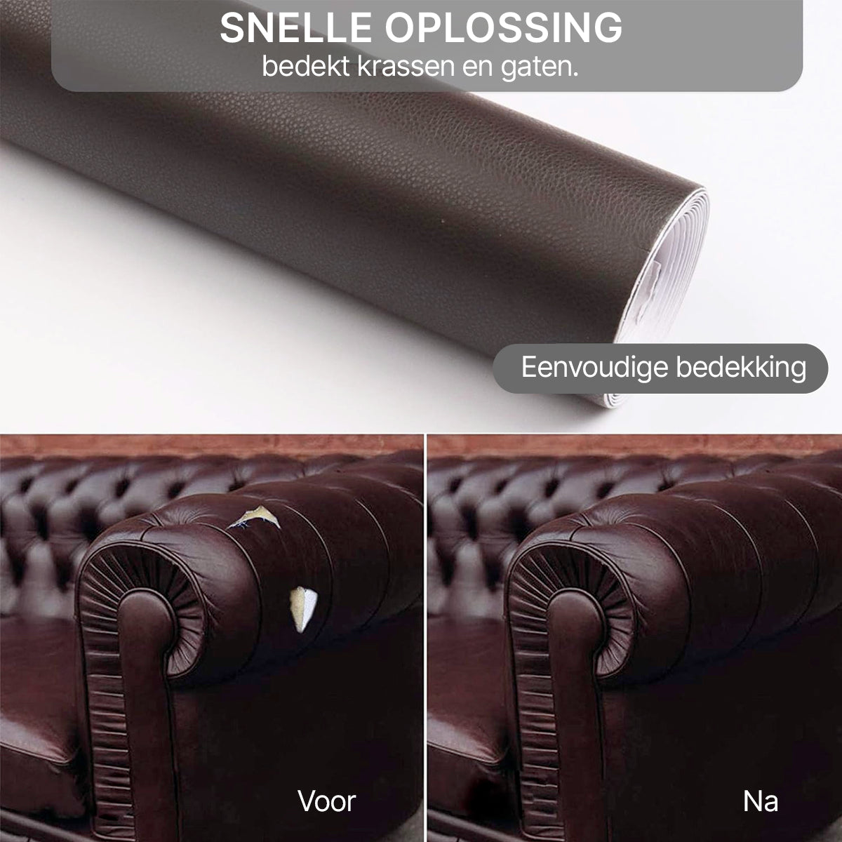 Selbstklebender PU-Leder Reparaturpatch - Wasserdicht und Stark