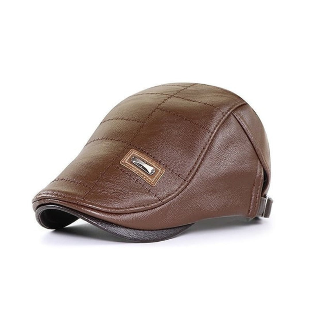 FlatCap™ - Retro Herren Leder Baret Hut (1+1 GRATIS)