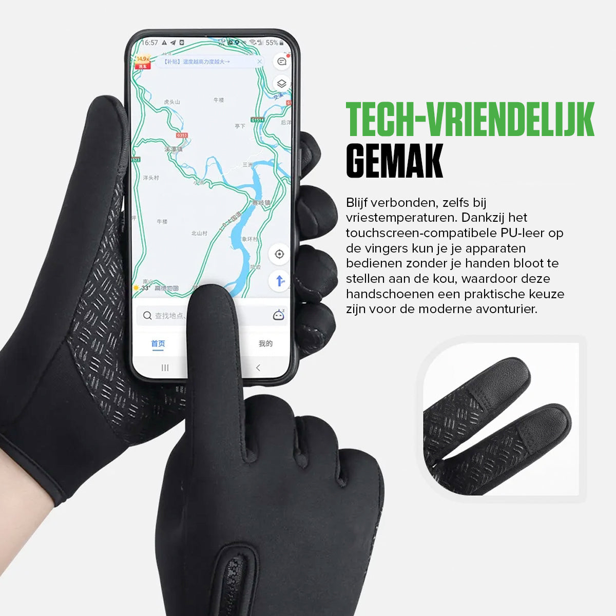 Winddichte Thermische Handschuhe - Warm und Gadgetfreundlich