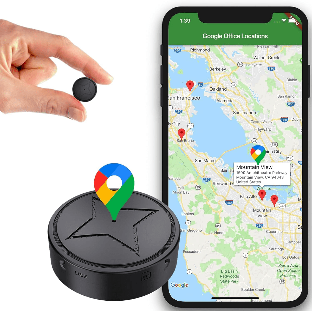 Intelligenter GPS-Tracker – Kompakter, magnetischer Tracker für Echtzeit-Standortverfolgung