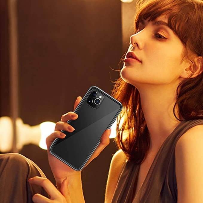 iPhone gehärtetes Glas-Hülle