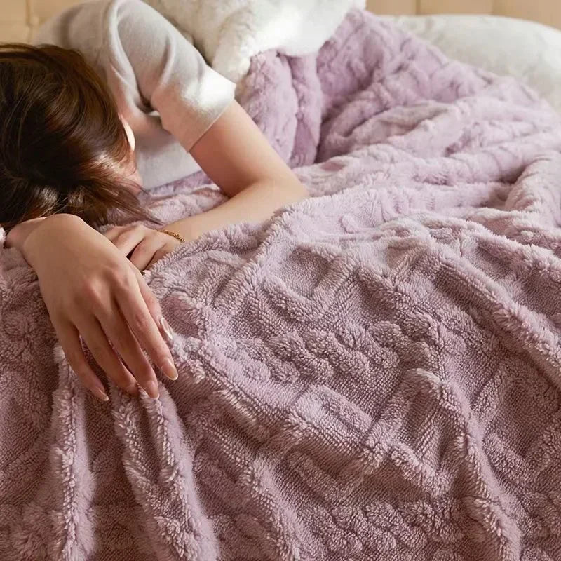 Dicke Winter-Lammwoll-Decke - WarmWool