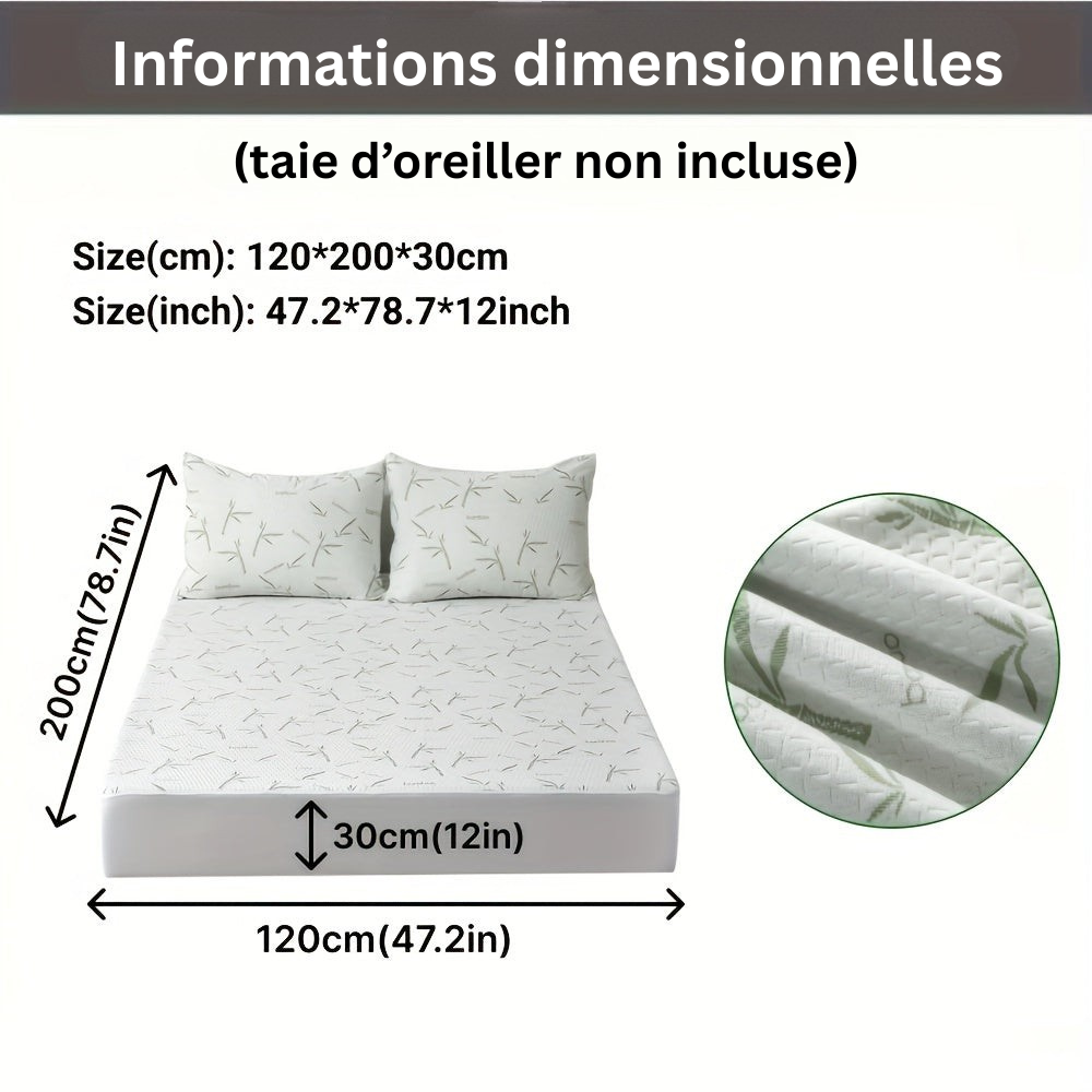 BambooCool Matratzenschoner – Atmungsaktiv und Kühlend für Verbesserte Schlafqualität