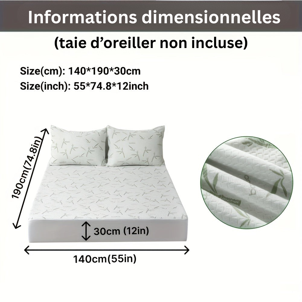 BambooCool Matratzenschoner – Atmungsaktiv und Kühlend für Verbesserte Schlafqualität