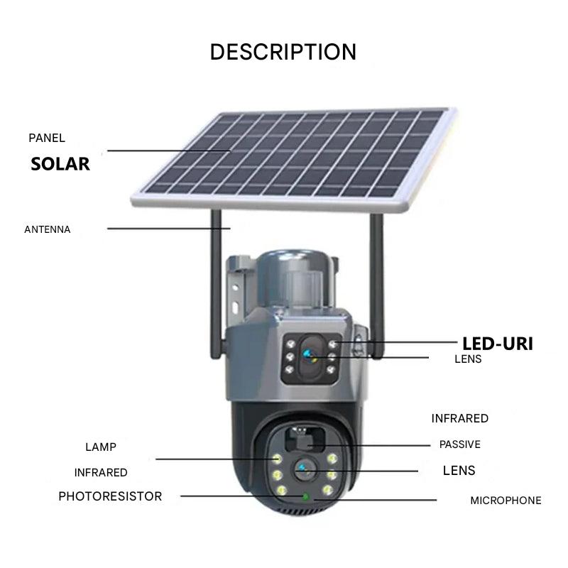 Kabellose 4K-Sicherheitskamera mit Solarpanel – DualGuard 4K