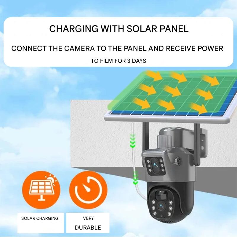 Kabellose 4K-Sicherheitskamera mit Solarpanel – DualGuard 4K