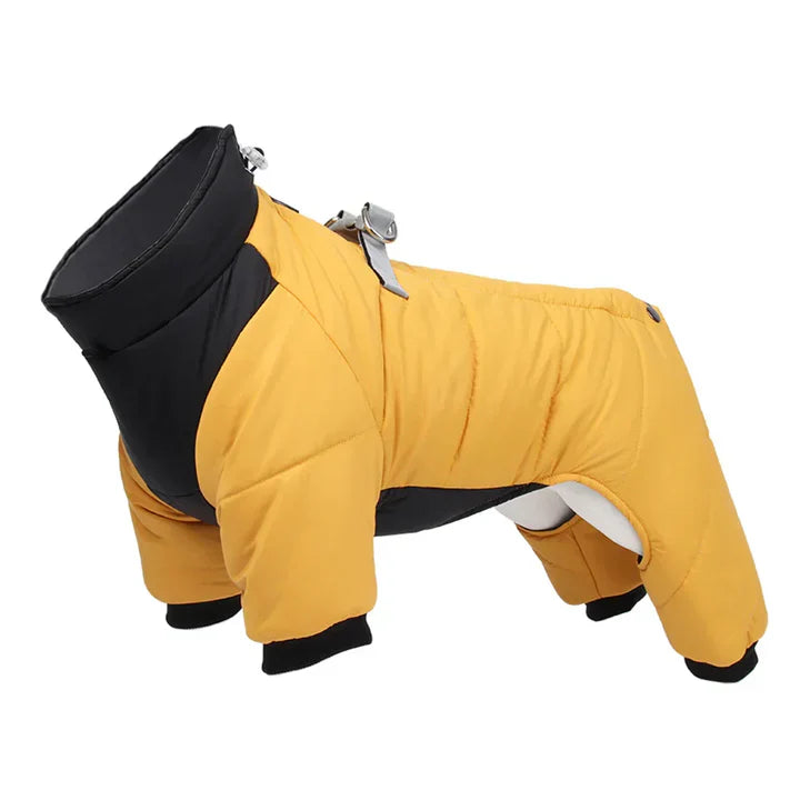 FurLuxe Wasserdichte Winterjacke mit Geschirr - Hundejacke für kleine und mittelgroße Hunde