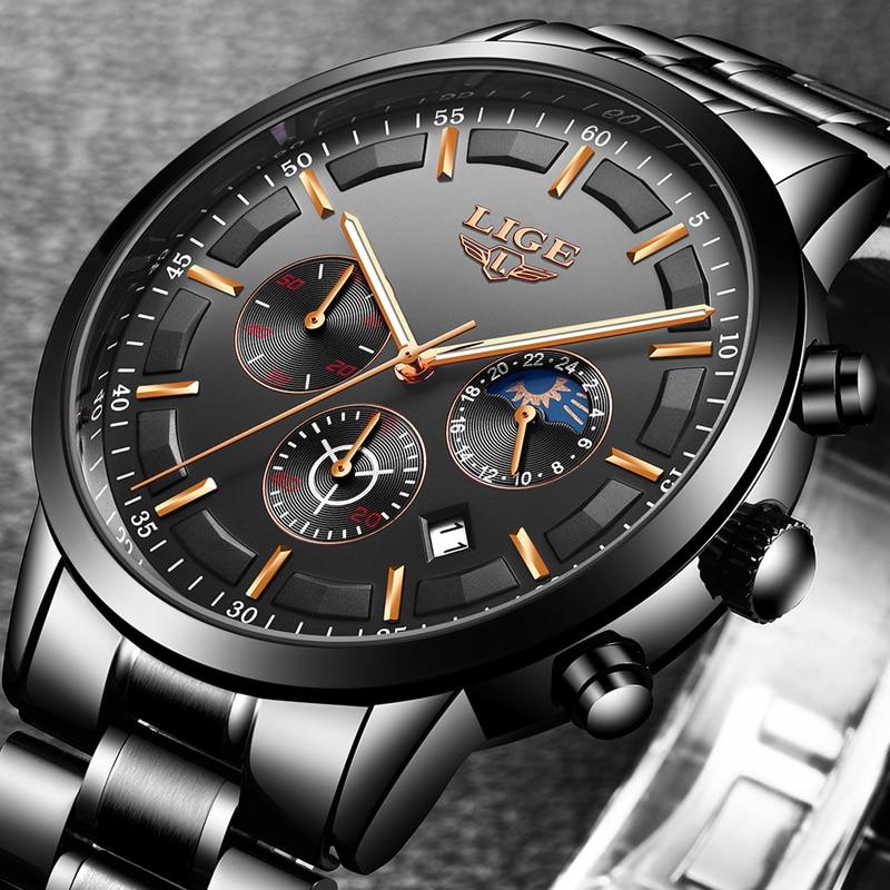 Militärische Schwarze Stahl Uhr - Elegant und stilvoll