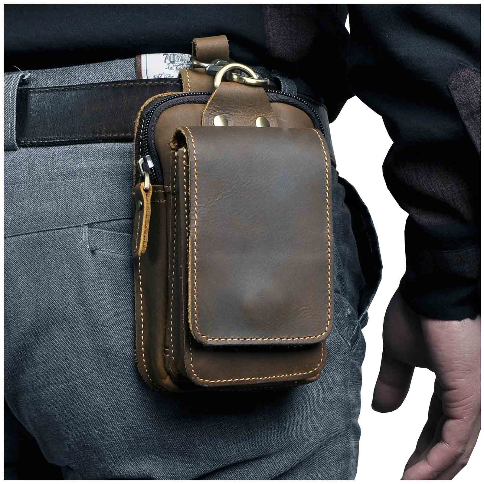 Echt Leder Herren Bauchtasche - Einfach alles Wichtige immer dabei