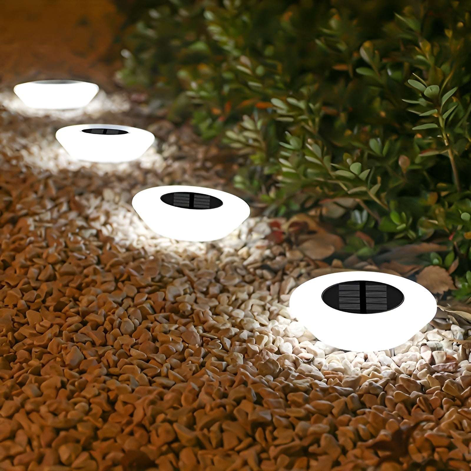 Drahtlose Solar Gartenbeleuchtung | 360° LED Gartenbeleuchtung für Gartenwege, Auffahrten und Gärten