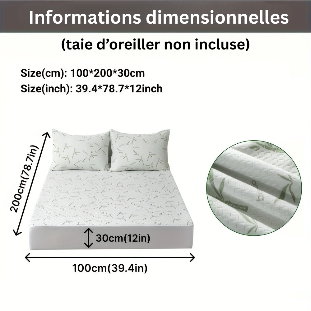 BambooCool Matratzenschoner – Atmungsaktiv und Kühlend für Verbesserte Schlafqualität