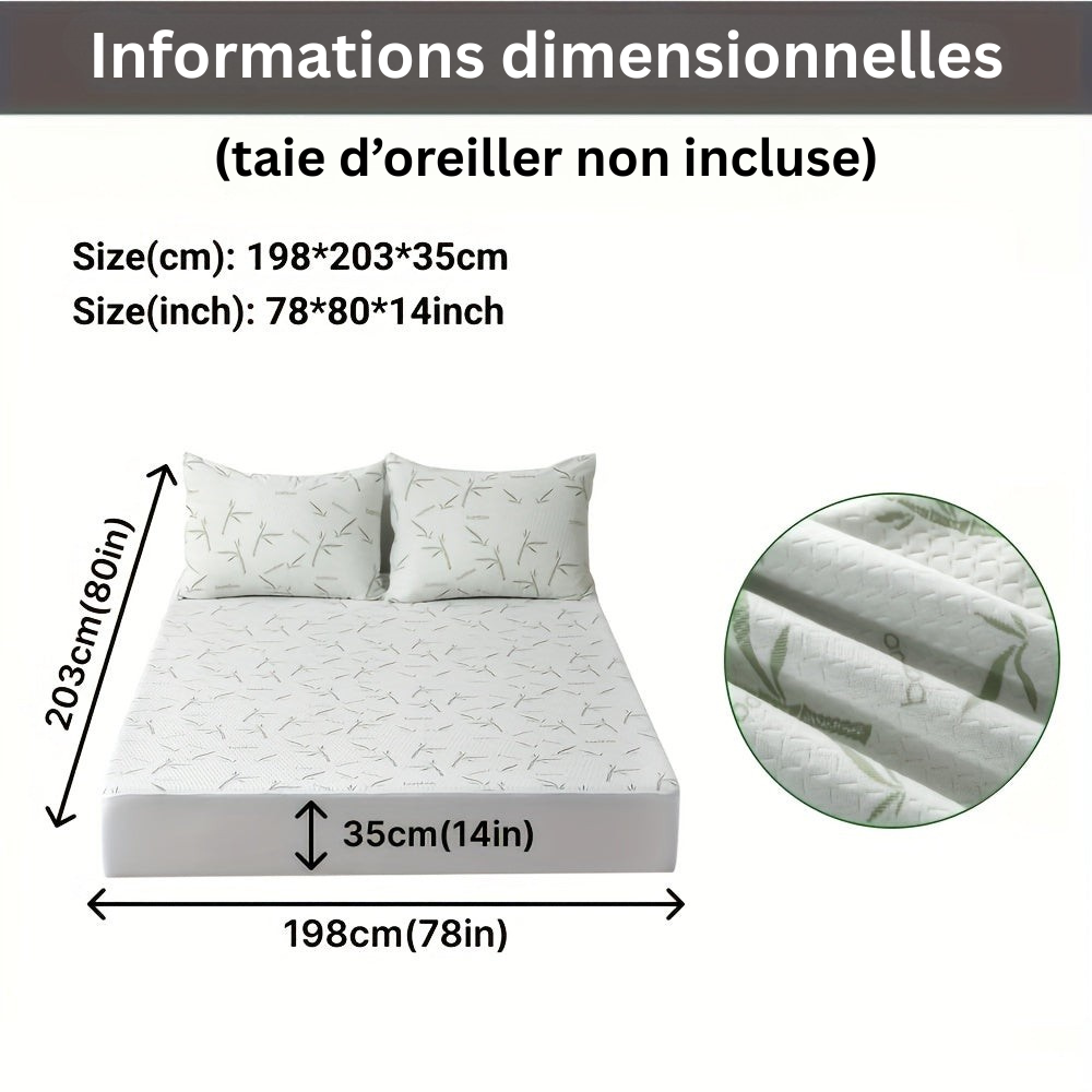 BambooCool Matratzenschoner – Atmungsaktiv und Kühlend für Verbesserte Schlafqualität