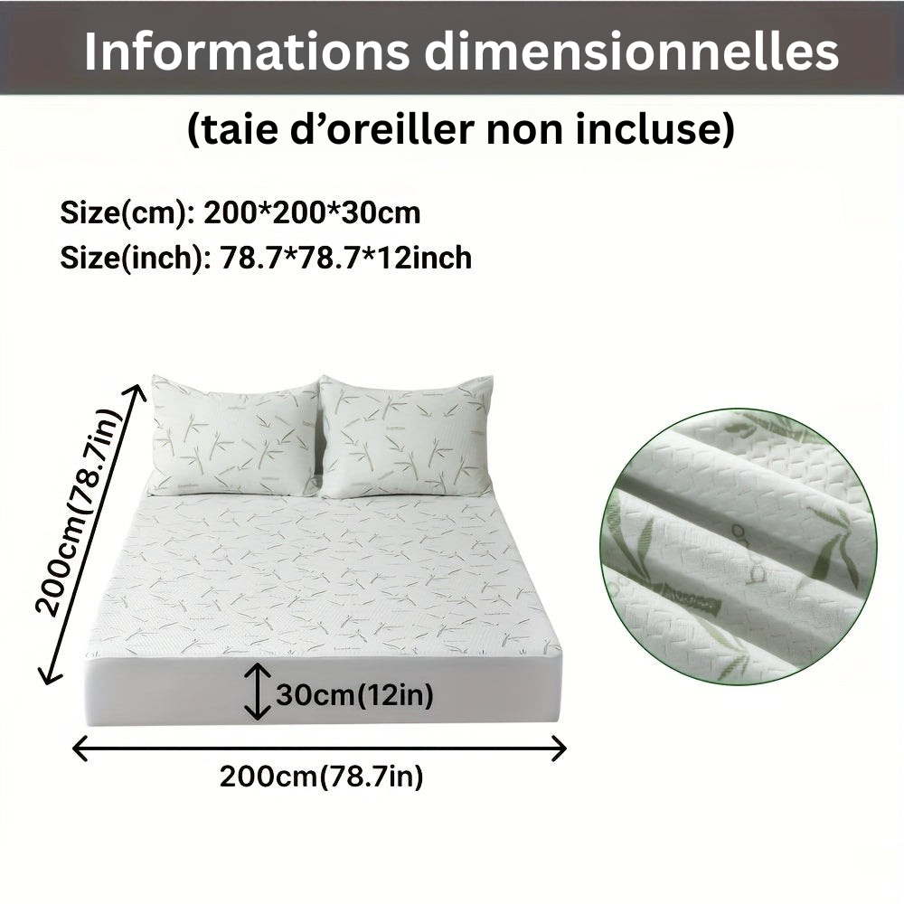 BambooCool Matratzenschoner – Atmungsaktiv und Kühlend für Verbesserte Schlafqualität
