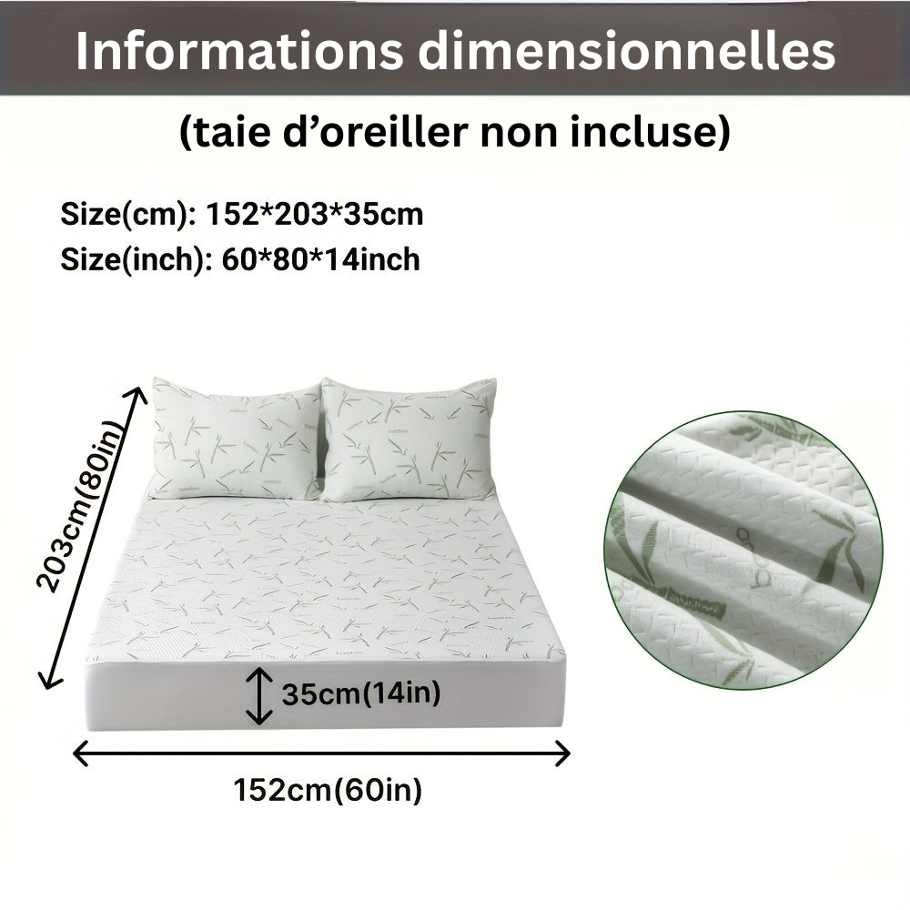 BambooCool Matratzenschoner – Atmungsaktiv und Kühlend für Verbesserte Schlafqualität