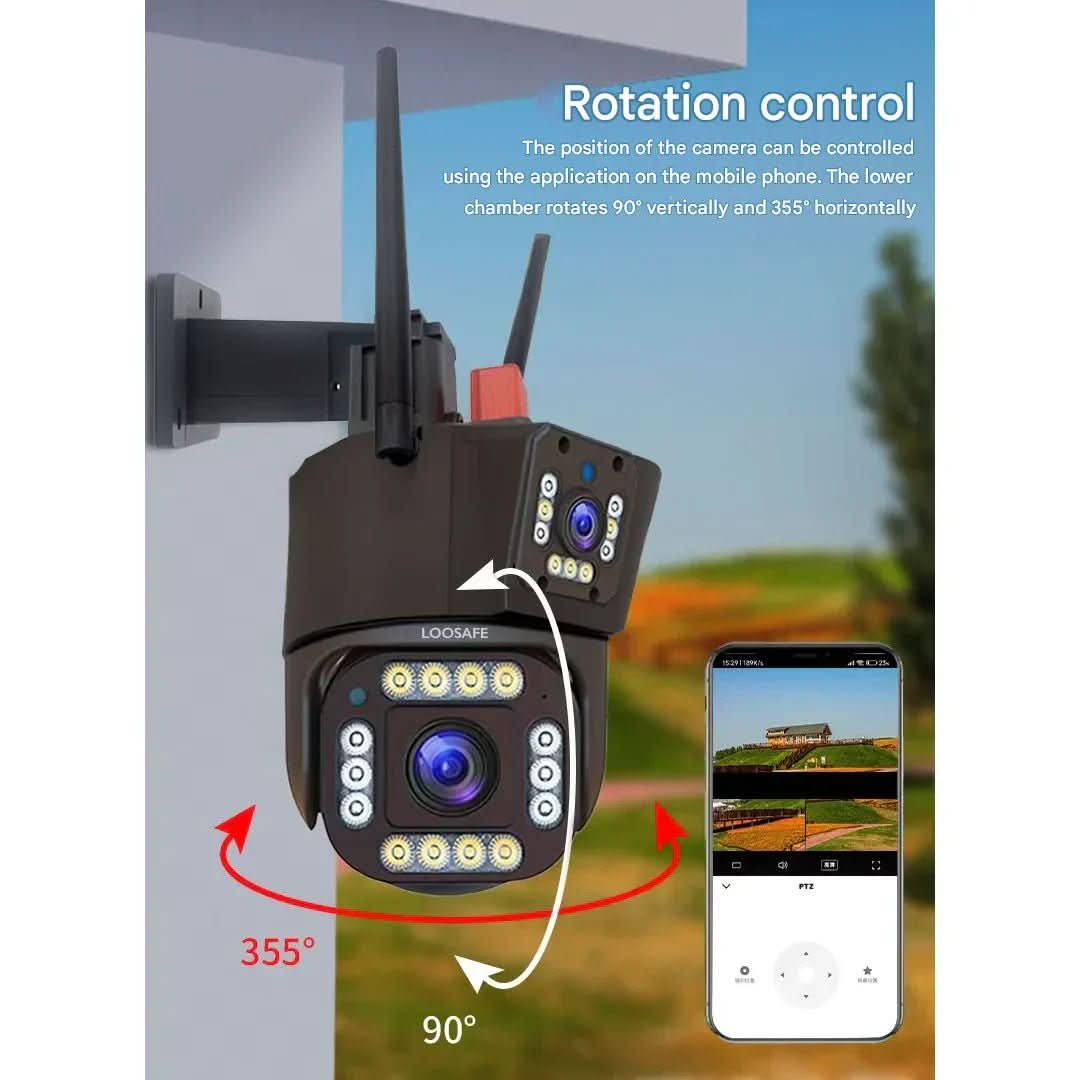 DualGuard Solar 4K – Kabellose Sicherheitskamera mit Solarpanel & 360° Rundumsicht