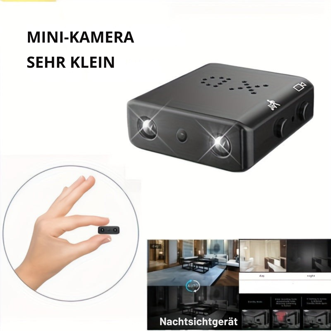 Ultra-kompakte Full HD Mini Kamera - Nachtsicht & Bewegungserkennung