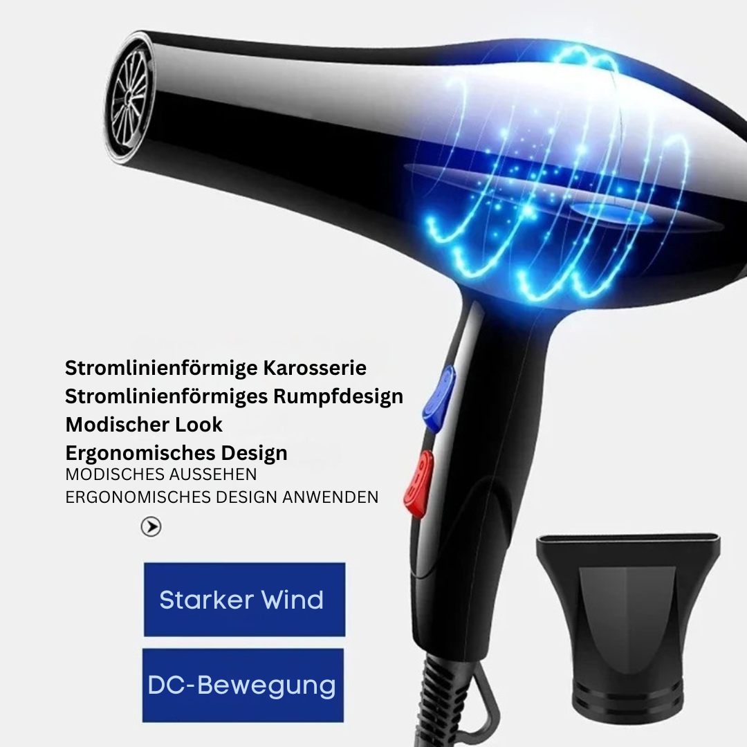 2200W Professioneller Haartrockner – Leistungsstarkes Schnelles Aufheizen mit Warm- und Kaltluft-Einstellungen
