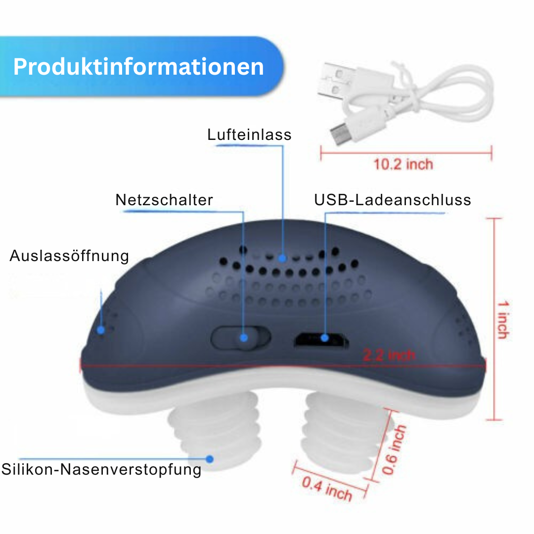 Micro CPAP Gerät gegen Schlafapnoe - Anti-Schnarchen
