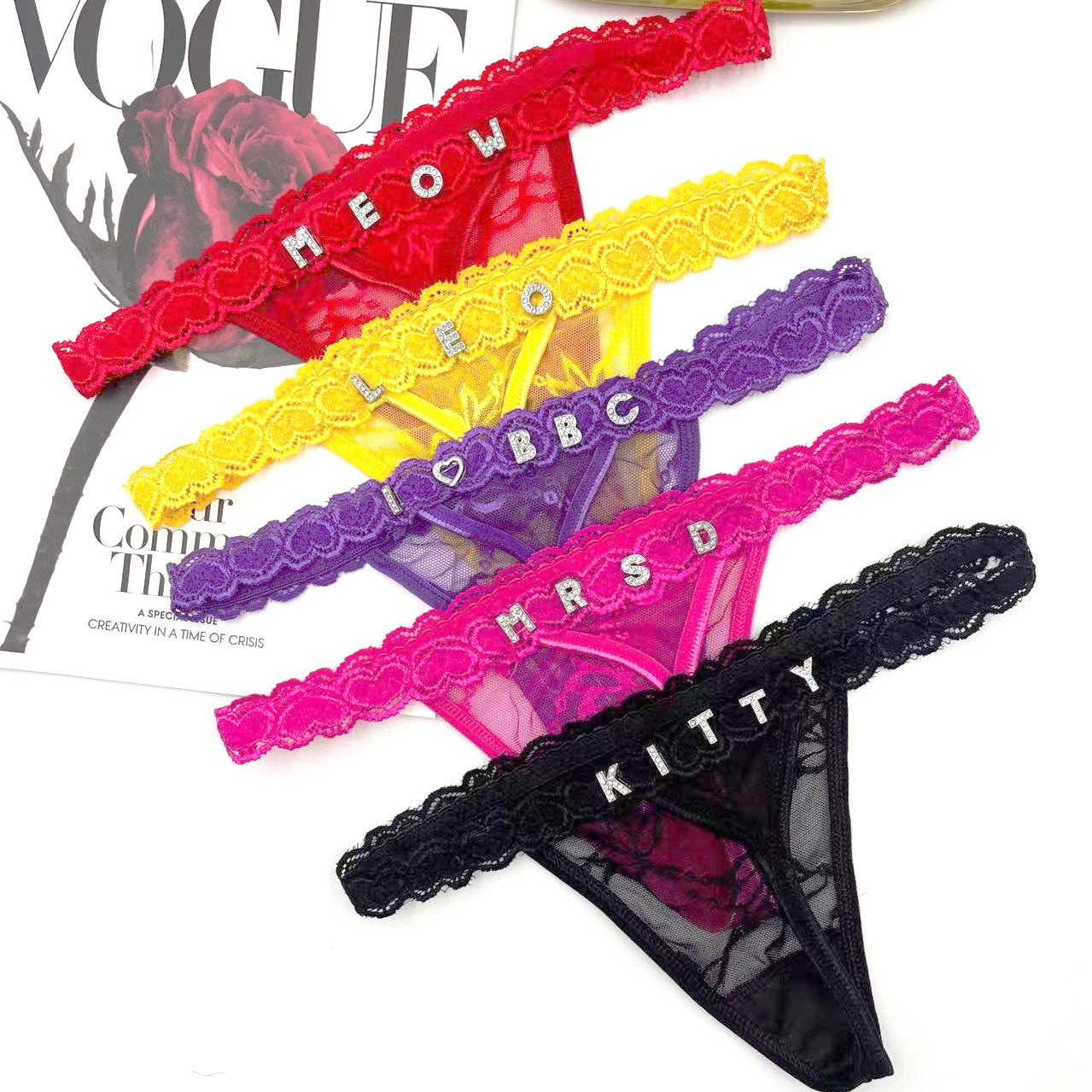 EliteAllure Personalisierte Kristallunterwäsche | Premium Spitze Dessous für Selbstbewusstsein und Stil