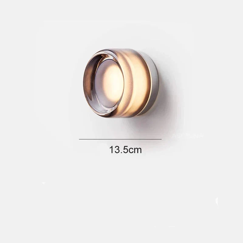 LustreLume Designer Wandleuchte | Modern kreisförmige Beleuchtung für Schlafzimmer und Flure