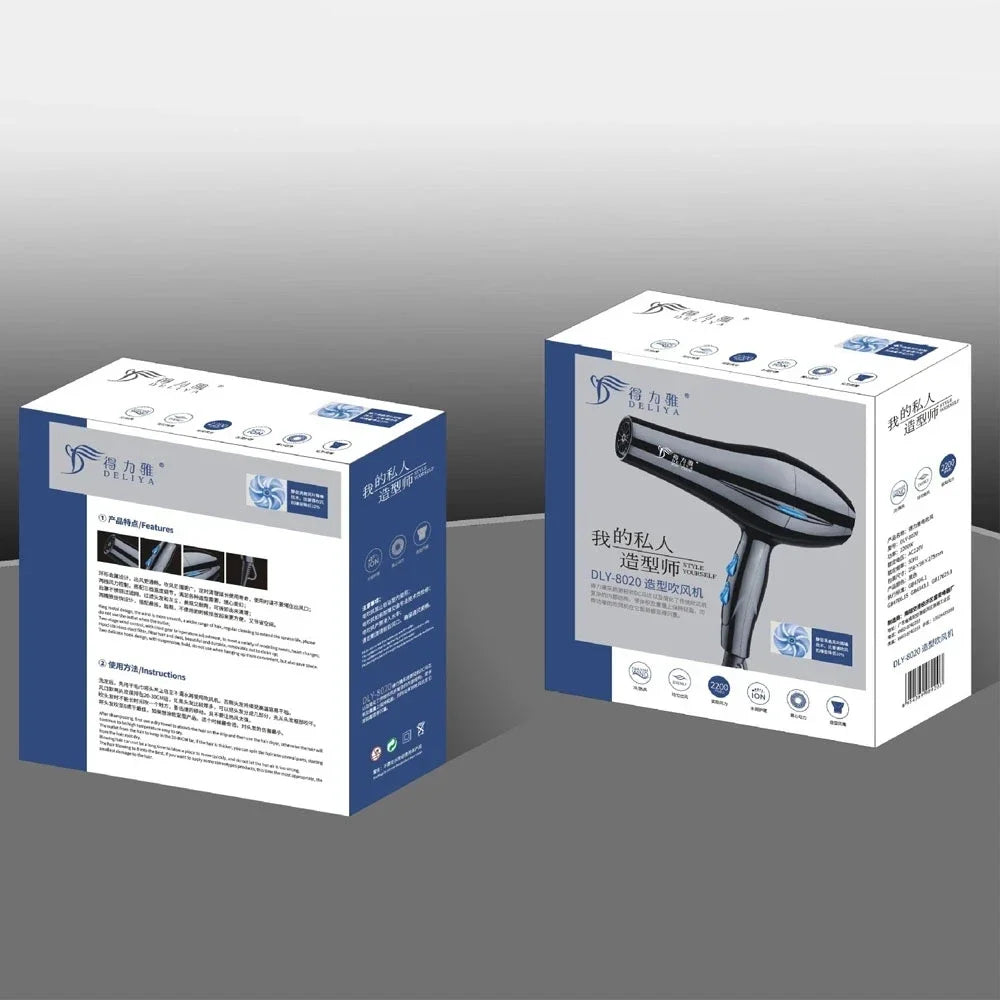 2200W Professioneller Haartrockner – Leistungsstarkes Schnelles Aufheizen mit Warm- und Kaltluft-Einstellungen