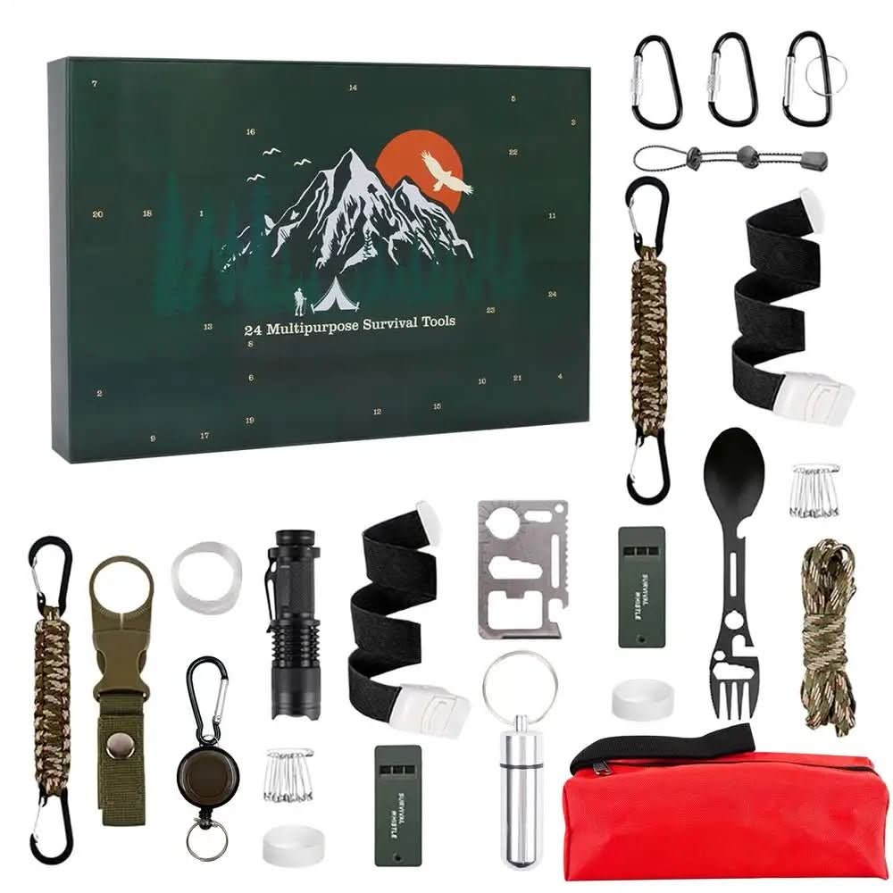 TRAILBOX Adventskalender 2025 – 24 Outdoor-Werkzeuge für Männer