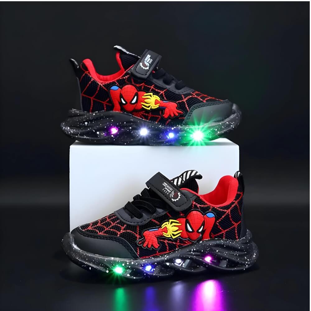 Superheld LED Sneaker - Coole Schuhe mit Lichtern für Kinder