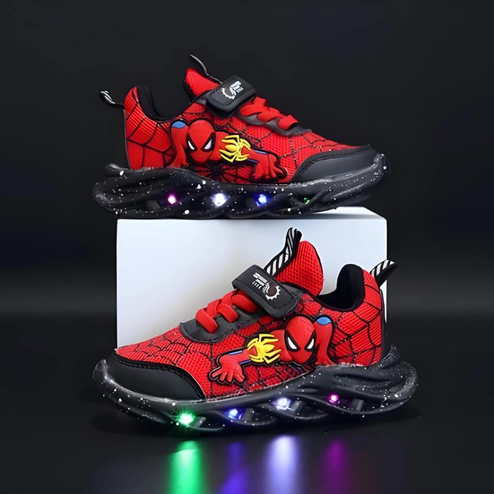Superheld LED Sneaker - Coole Schuhe mit Lichtern für Kinder