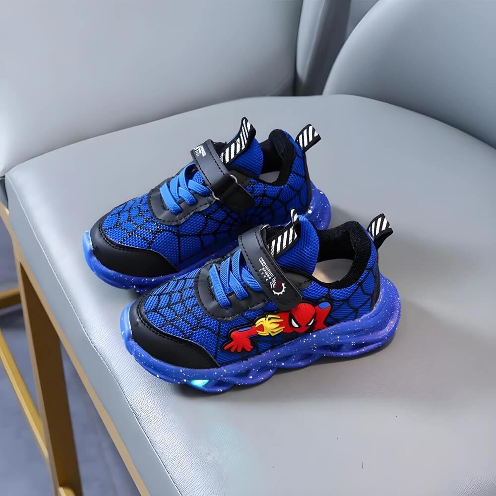 Superheld LED Sneaker - Coole Schuhe mit Lichtern für Kinder