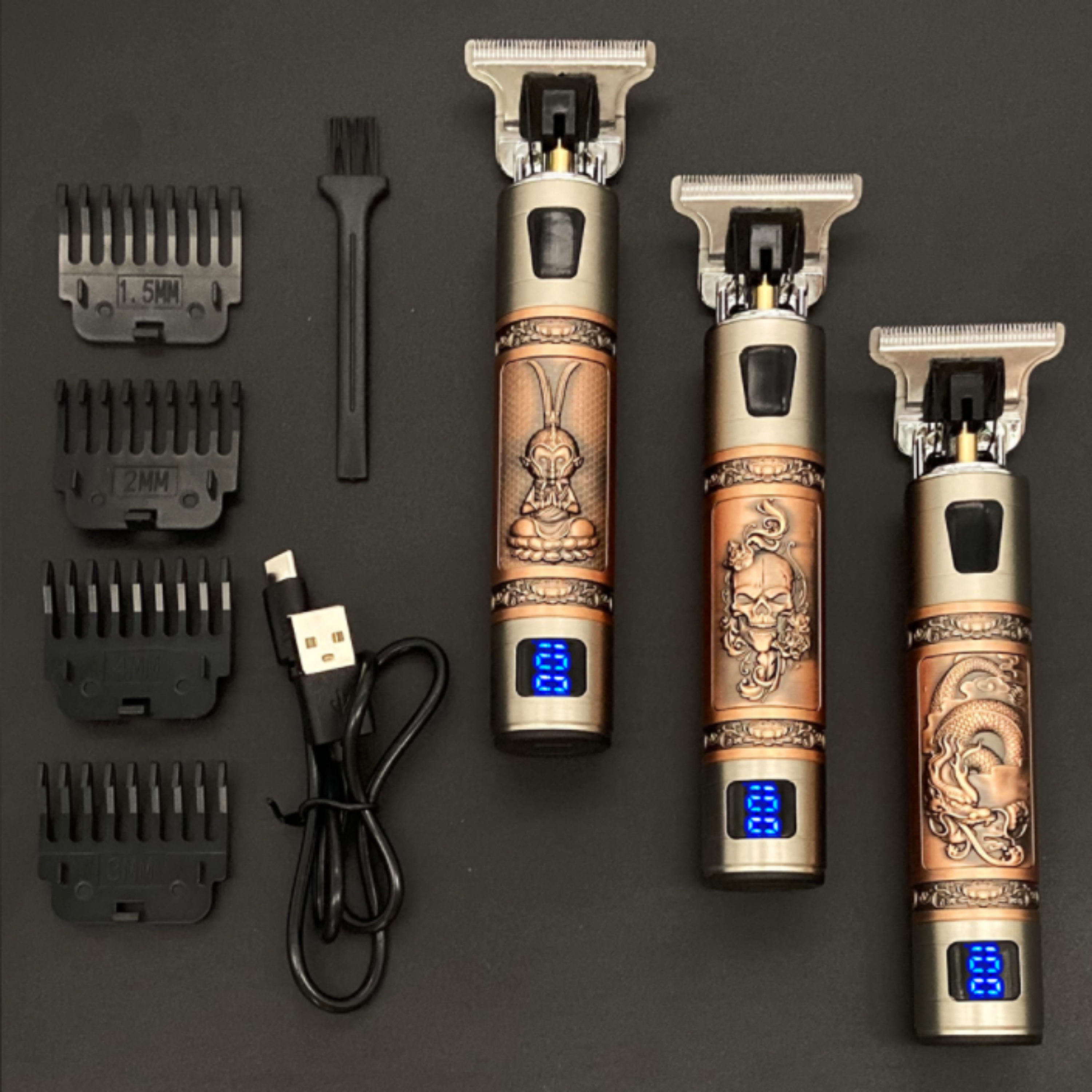 Vardi Skull Vintage Trimmer™ | Der Barber-Trend des Jahres! - Wiederaufladbar inkl. Aufsätze
