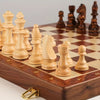 EchelonMaster Holz-Schachset | Handgefertigtes Nussbaum-Schachbrett mit erstklassigen Spielsteinen