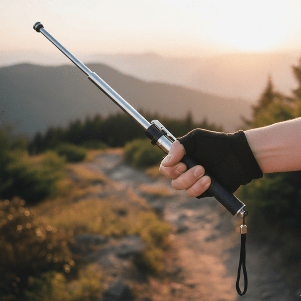 Guardian Trek Stick – Automatischer Wanderstock mit Selbstverteidigungsfunktion