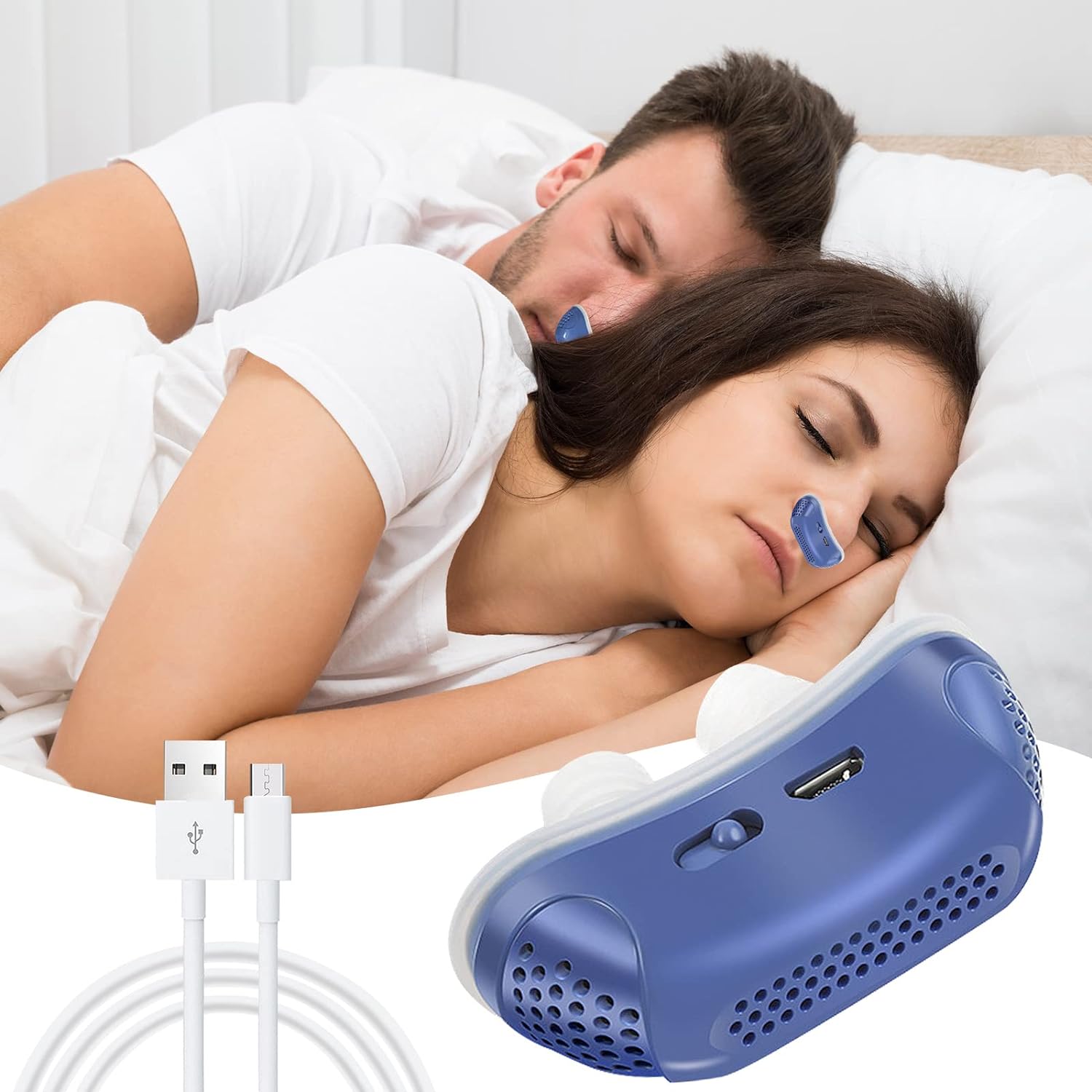 Micro CPAP Gerät gegen Schlafapnoe - Anti-Schnarchen