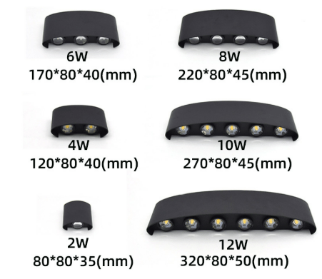 Wasserdichte LED-Außenwandleuchte – Elegante & energieeffiziente Außenbeleuchtung aus Aluminium