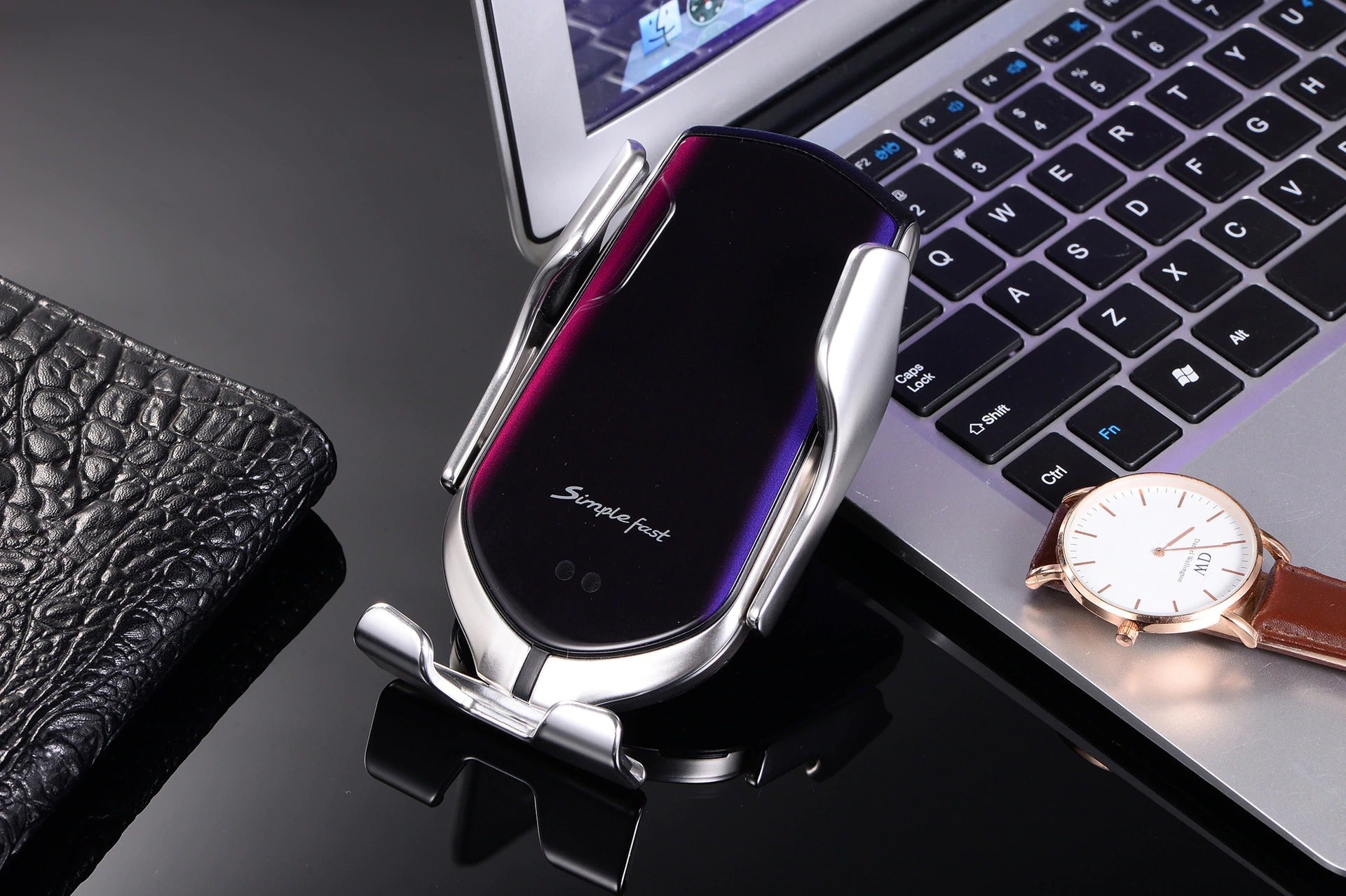 PREMIUM - Automatische Klemmende Telefonhalterung | Drahtloses Ladegerät