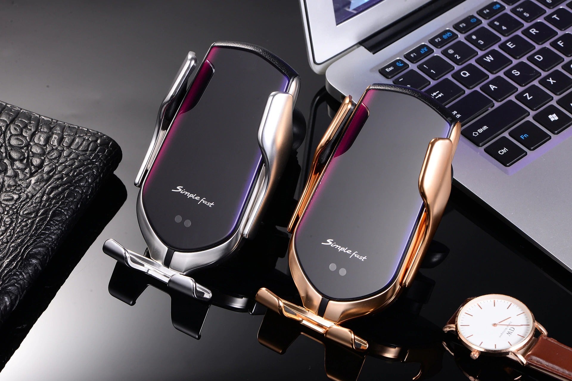 PREMIUM - Automatische Klemmende Telefonhalterung | Drahtloses Ladegerät