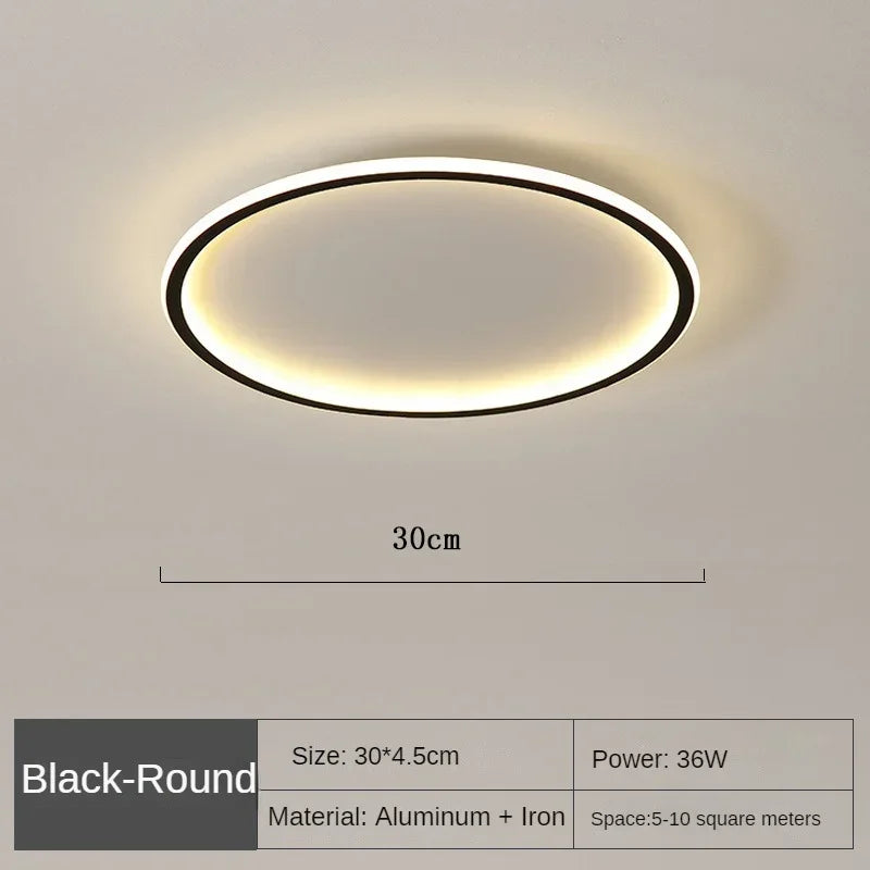 Runde skandinavische LED-Deckenlampe - Elegantes Design