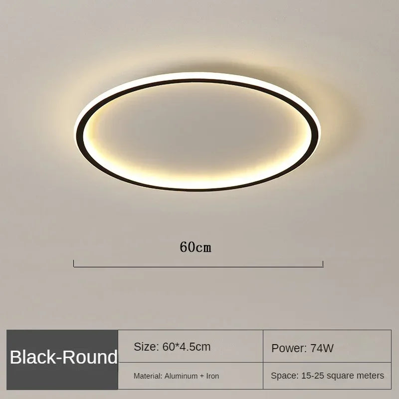 Runde skandinavische LED-Deckenlampe - Elegantes Design