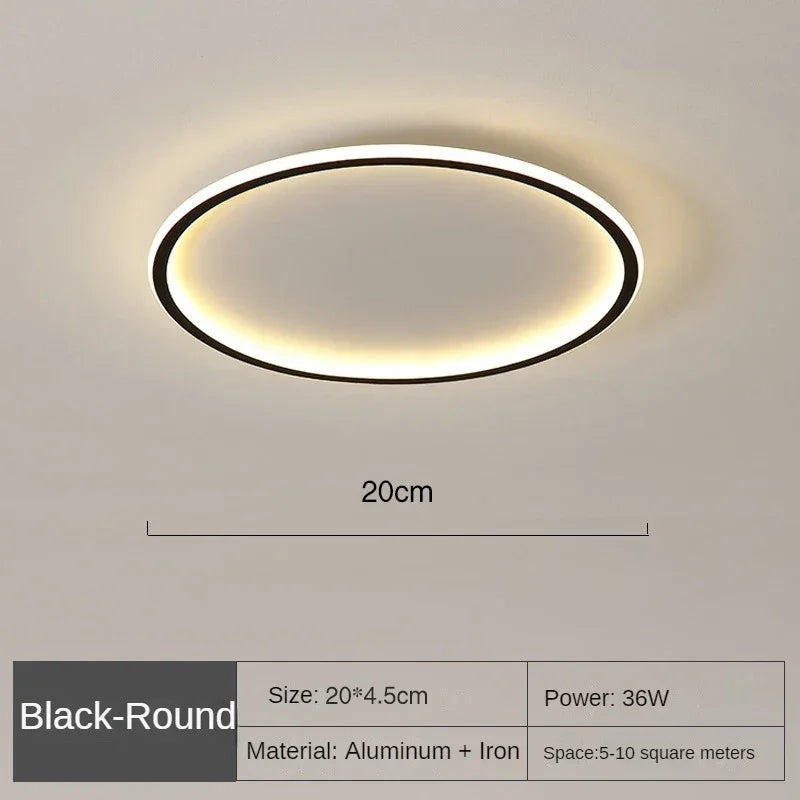 Runde skandinavische LED-Deckenlampe - Elegantes Design