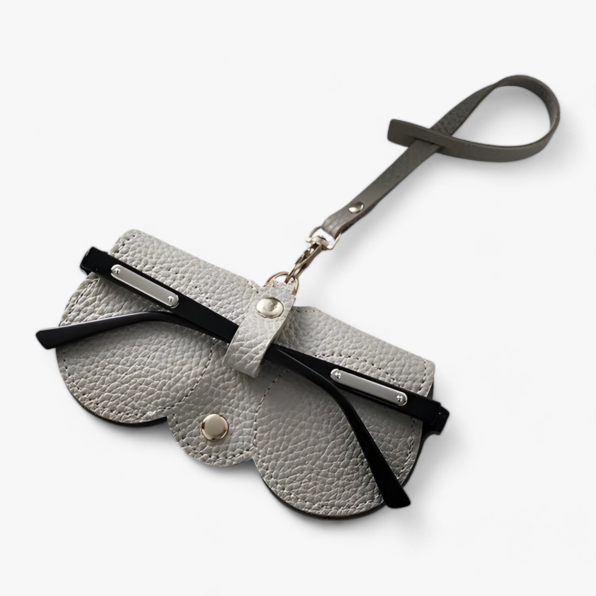 Sun Cover™ - Lederetui mit Klickverschluss für Brille